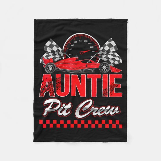 Auntie T Crew Racing Family Race Car Birthday Boy Fleecedecke (Vorderseite)