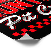 Auntie T Crew Racing Family Race Car Birthday Boy  Poster (Ecke)