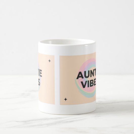 Auntie Vibes Mug – Pastel Abstract Aesthetic Kaffeetasse (Mittel)