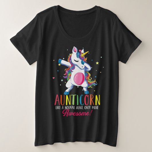 auntiecorn like an aunt only awesome dabbing große größe T-Shirt (Design vorne)