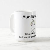 Auntiecorn Unicorn Kaffeetasse (Vorderseite Links)