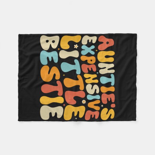 Auntie's Expensive Little Ie, Funny New Aunt Nephe Fleecedecke (Vorderseite (Horizontal))