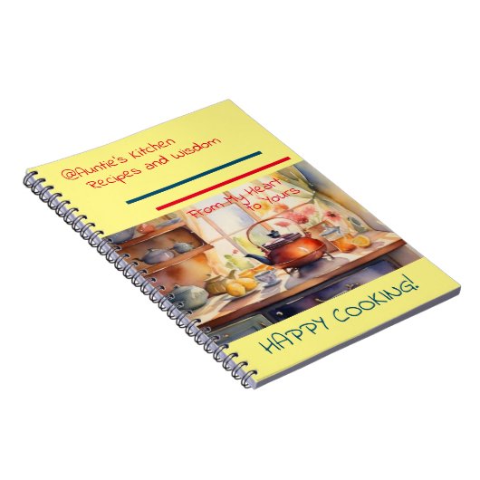@Auntie's Kitchen Recipes Spiral Notebook Notizblock (Rechte Seite)