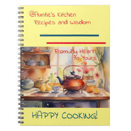 @Auntie's Kitchen Recipes Spiral Notebook Notizblock