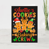 Auntie's Xmas Cookie Baking Crew Funny Baker Ginge Karte (Vorderseite)