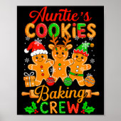 Auntie's Xmas Cookie Baking Crew Funny Baker Ginge Poster (Vorne)