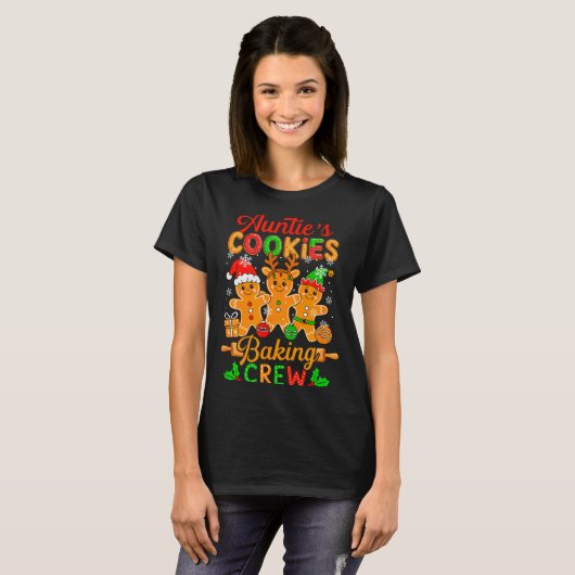 Auntie's Xmas Cookie Baking Crew Funny Baker Ginge T-Shirt (Vorne ganz)