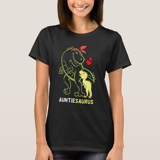 Auntiesaurus Auntie Tyrannosaurus Dinosaur Baby T-Shirt (Vorderseite)