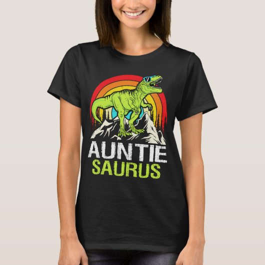 Auntiesaurus Dinosaur T Rex Auntie Saurus Funny Au T-Shirt (Vorderseite)