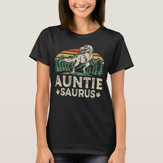 Auntiesaurus Dinosaur T Rex Auntie Saurus Funny T-Shirt (Vorderseite)