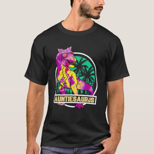 Auntiesaurus Rex Auntie Saurus Dinosaur T-Shirt (Vorderseite)