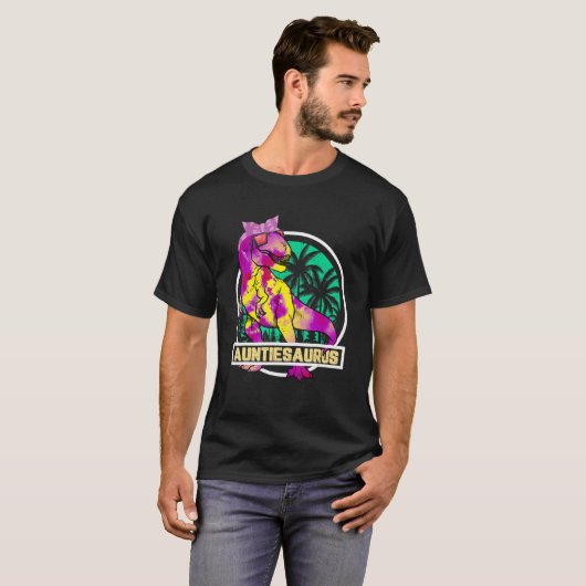 Auntiesaurus Rex Auntie Saurus Dinosaur T-Shirt (Vorne ganz)