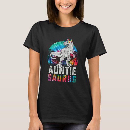 Auntiesaurus Rex Dinosaur Aunt Saurus Family Match T-Shirt (Vorderseite)
