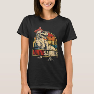 Auntiesaurus Rex Dinosaur Aunt Saurus Family Match T-Shirt