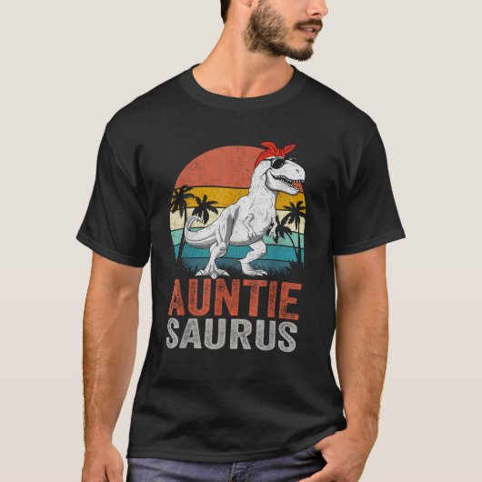 Auntiesaurus T Rex Dinosaur Auntie Saurus Family M T-Shirt (Vorderseite)