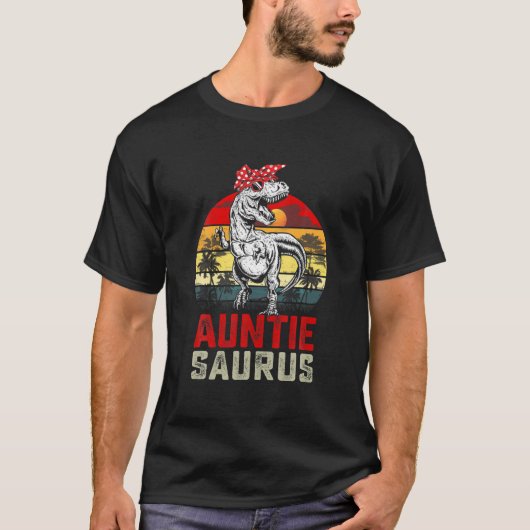 Auntiesaurus T Rex Dinosaur Auntie Saurus Mütter T-Shirt (Vorderseite)