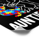 Auntiesaurus T Rex Dinosaur Autismus-Bewusstsein A Poster (Ecke)