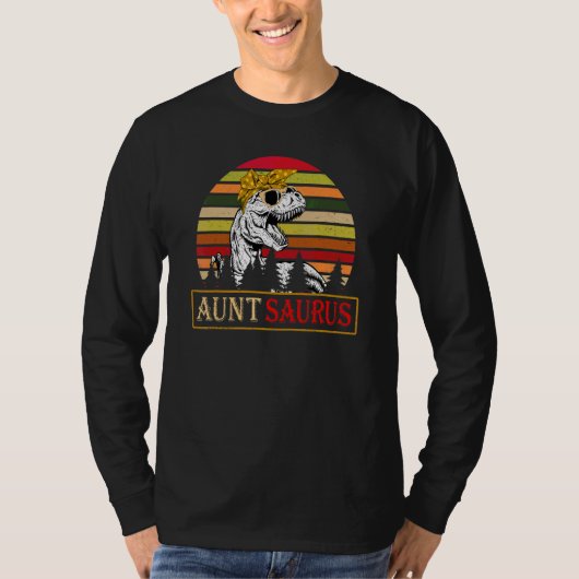 Auntsaurus Rex Dinosaur Tunt Saurus Familienmütter T-Shirt (Vorderseite)