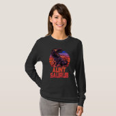 Auntsaurus T Rex Tuntie Tunt Saurus Retro 80er Din T-Shirt (Vorne ganz)