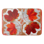 Auntumn Blätter mit Musik Badematte (Vorderseite)