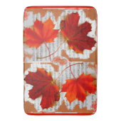 Auntumn Blätter mit Musik Badematte (Vorderseite Vertikal)
