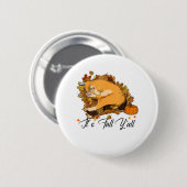 Auntumn Cat It's Fall Y'all Pumpkins Herbsthalbier Button (Vorne & Hinten)