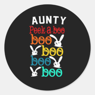Aunty Bunny Game für Neugierige Kinder Erwachsene Runder Aufkleber