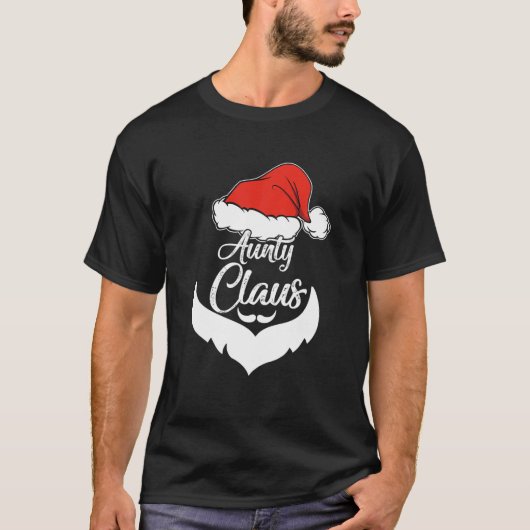 Aunty Claus Christmas Pajamas Weihnachtskostüme T-Shirt (Vorderseite)