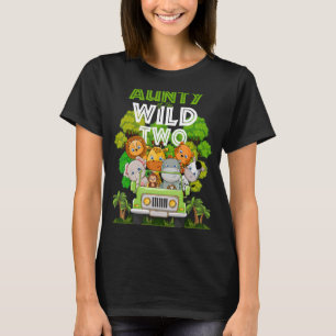 Aunty der wilden zwei Zoo Truck Geburtstag Safari T-Shirt