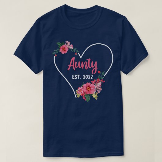 Aunty Est 2022 , Niece Nephew Pregnancy Announceme T-Shirt (Design vorne)