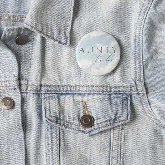 Aunty to be Cloud Nine Baby Showknopf Button (Beispiel)