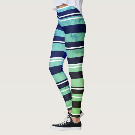 Auqa Stripes Leggings (Links)