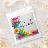Auqarell Blumen bunt Geschenktütchen (Ausgeschnitten)