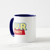 Aur chai? Funny Chai Indian Food Pun Tee Kaffee Tasse (Vorderseite Links)