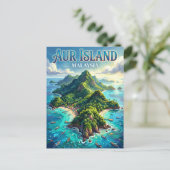 Aur Insel Malaysia Postkarte (Stehend Vorderseite)
