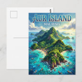 Aur Insel Malaysia Postkarte (Vorne/Hinten)