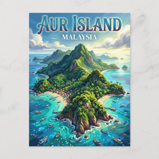 Aur Insel Malaysia Postkarte (Vorderseite)
