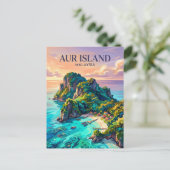 Aur-Insel Malaysia Postkarte (Stehend Vorderseite)