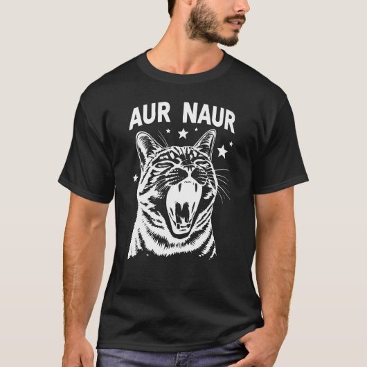  Aur Naur Cat | Funny Oh No Aussie Accent meme T-Shirt (Vorderseite)