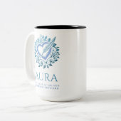AURA-blaue Tasse (Vorderseite Links)