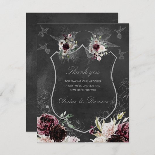 Aura der Nachthochzeit Dankeskarte (Vorne/Hinten)