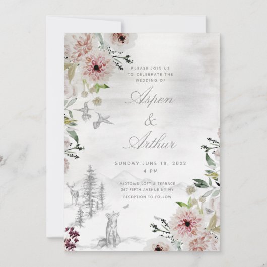 Aura der Natur Hochzeitssuite Einladung (Vorderseite)