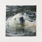 Aura des Polarbären Wandteppich (Vorderseite)