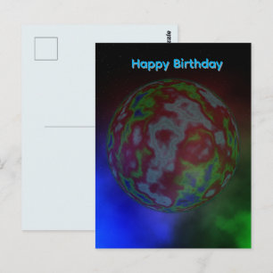 Aura eines Planeten, Geburtstagskarte Postkarte