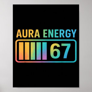 Aura Energie 67 Gen Alpha 6 7 Meme Unendlicher Riz Poster