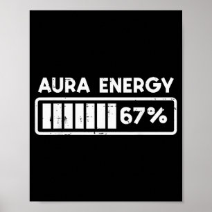 Aura Energie 67 Lustige Zahl 6 7 Meme Kinder Jugen Poster