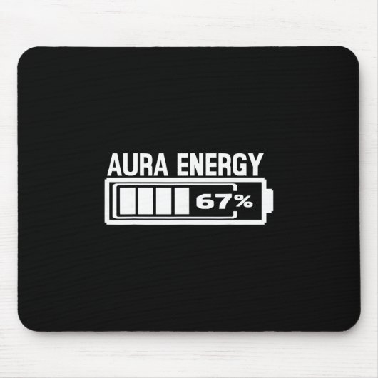 Aura Energie 67 Lustiger Sechs Sieben Meme Gen Alp Mousepad (Vorne)