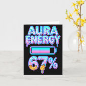Aura Energie 67 Meme Eiscreme Drip 6 7 Lustig Sech Karte (Gelbe Blume)