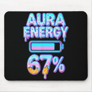 Aura Energie 67 Meme Eiscreme-Tropf 6 7 Lustig Six Mousepad