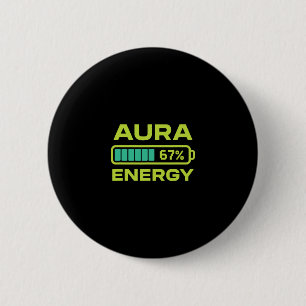 Aura Energie 67 Prozent Meme Six Seven Farming Button